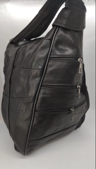 Hakiki Deri Akıllı Maymuncuk Sırt Çantası - Resim 4