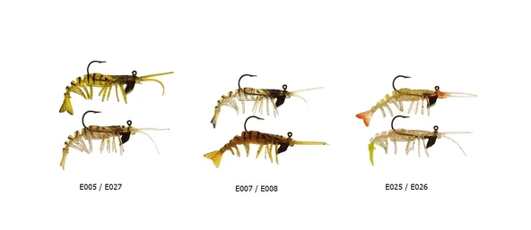 Albastar Gamba Silikon Karides Yem 2li Combo  E005 / E027 5 CM - Resim 2