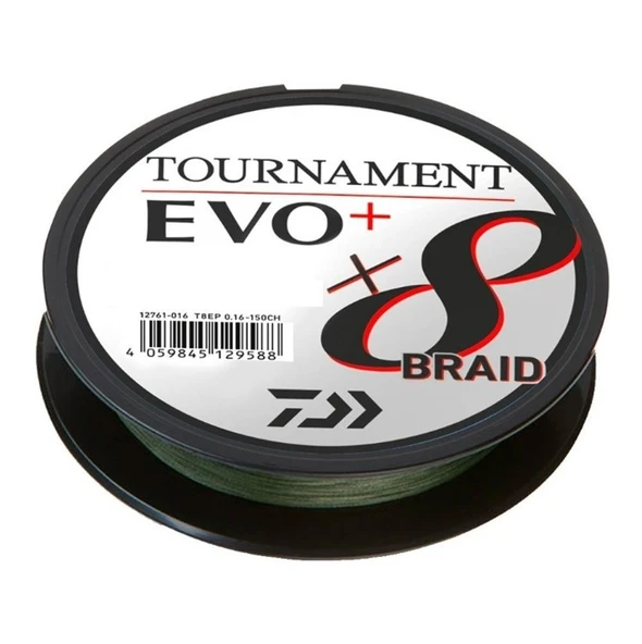 Daiwa Tournament EVO+ 8B Dark Green İp Misina 270 mt Dark Green 0,18 MM - 2