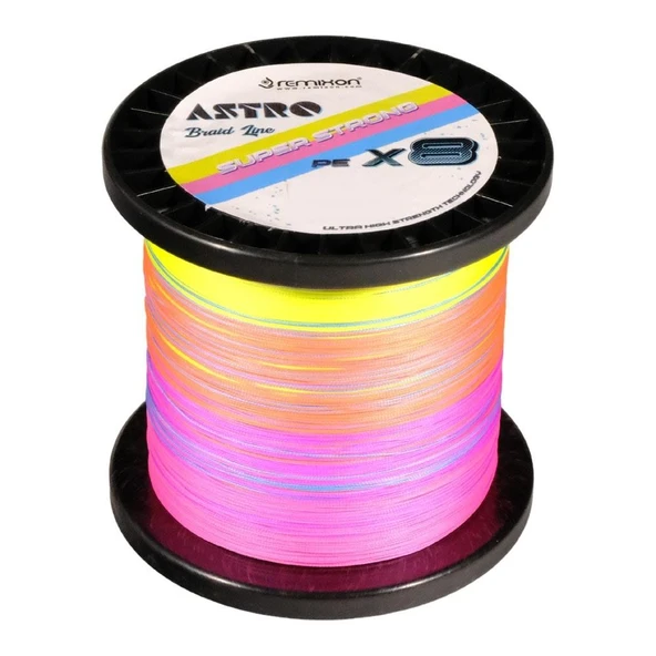 Remixon Astro PE 8x İp Misina  MultiColor 1500 MT 0,35 MM