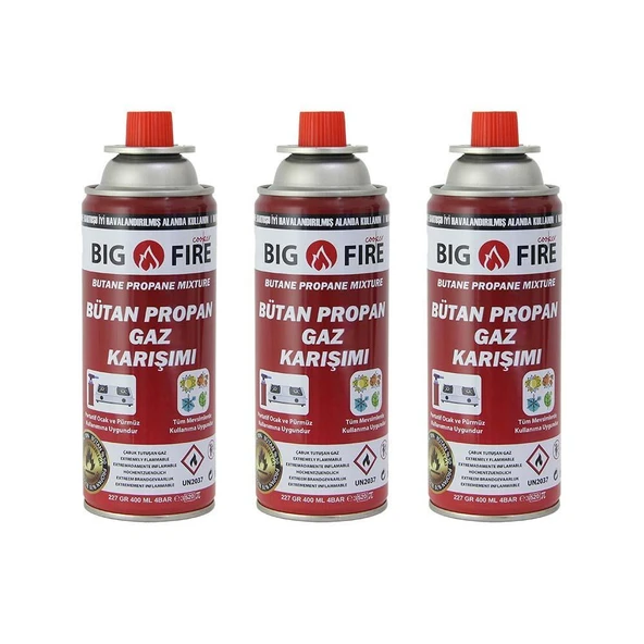 Big Fire Power 227gr Valfli Gaz Kartuşu  Onikili Set 12Lİ SET - Resim 7