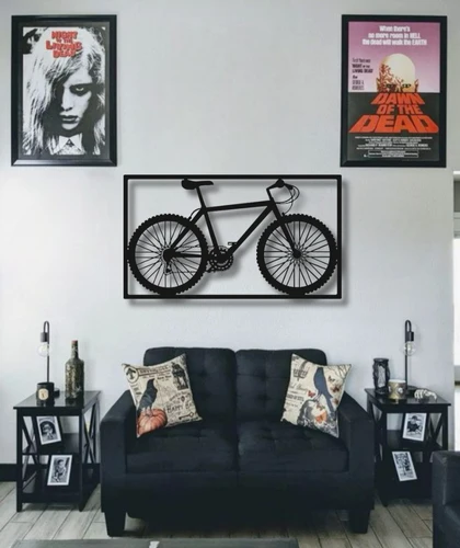 Bisiklet Metal Duvar Dekoru Çerçeveli Bisiklet Model Dekorasyon Ürünü - 2