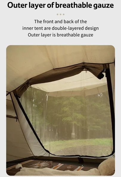 Naturehike Glamping UPF50+ Aries Beta 4-6 Kişilik Tünel Çadır - 11