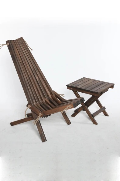 WoodenWorker Katlanır Ahşap Sandalye Takımı - 2