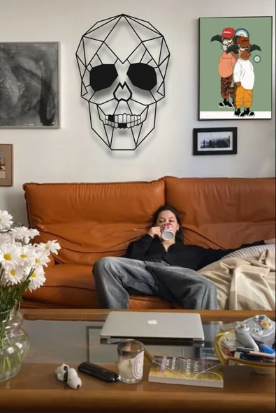 KURUKAFA SKULL METAL DUVAR DEKORU - 5