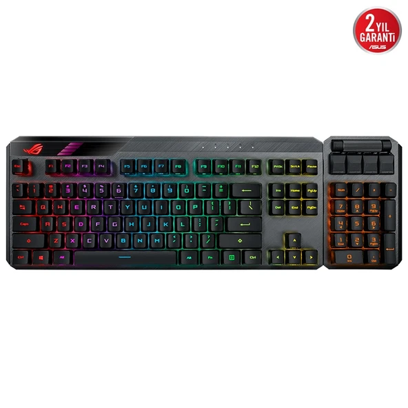 ASUS ROG CLAYMORE II AURA SYNC RGB Red Switch Mekanik Oyuncu Klavyesi (Bilek Destekli)