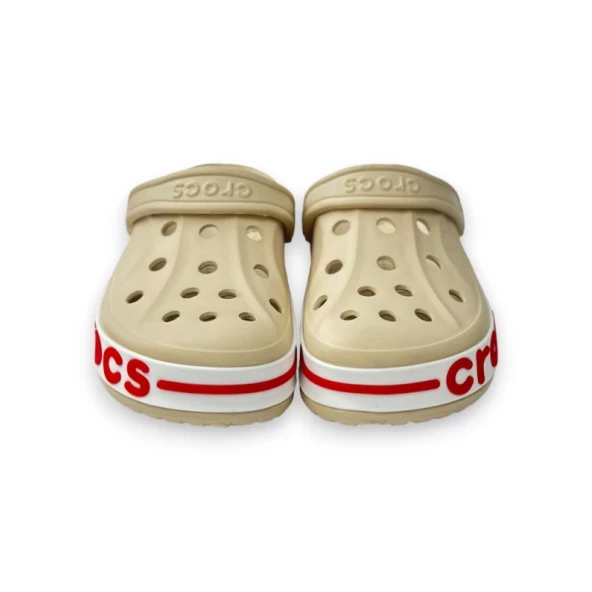 CROCS BAYABAND BEJ KIRMIZI TERLİK - 3