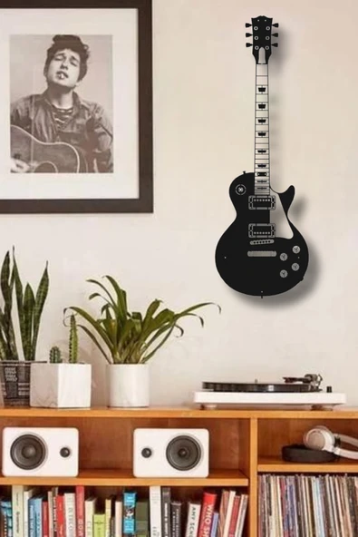 ELEKTRO GİTAR METAL DUVAR DEKORU GİBSON LES PAUL DUVAR DEKORU - 2