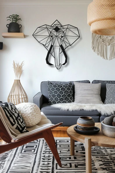 FİL ELEPHANT METAL DUVAR DEKORU - 3