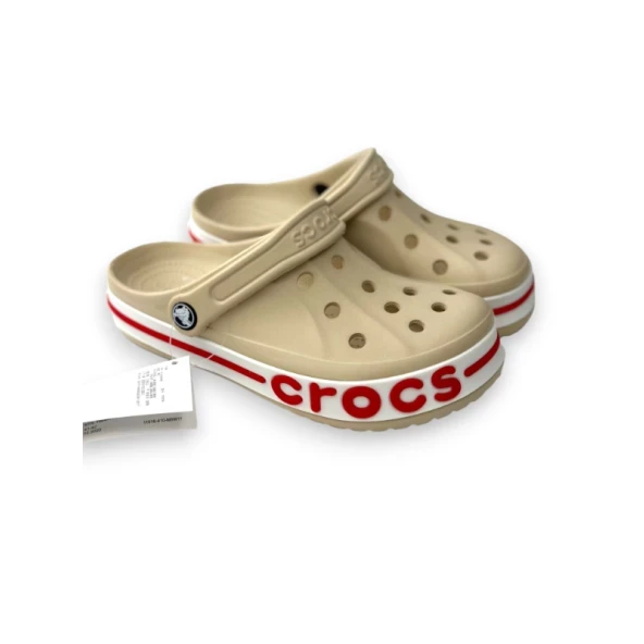 CROCS BAYABAND BEJ KIRMIZI TERLİK