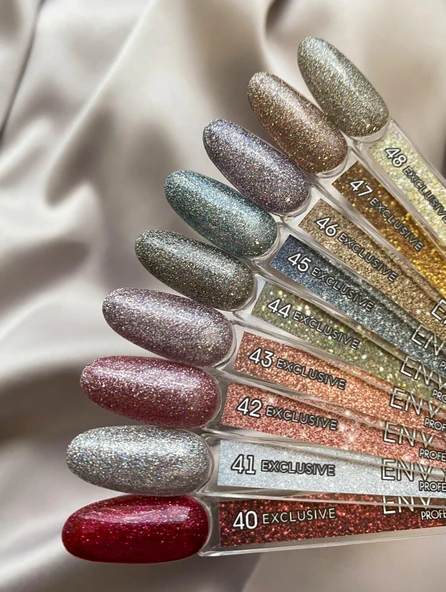 Envy Kalıcı Oje Exclusive Seri Simli Pırlanta 10gr No:048 - Resim 2
