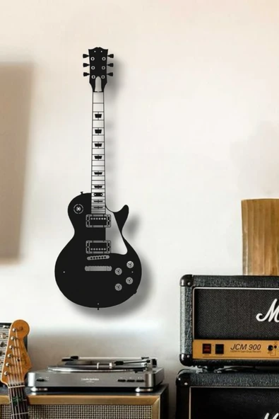 ELEKTRO GİTAR METAL DUVAR DEKORU GİBSON LES PAUL DUVAR DEKORU