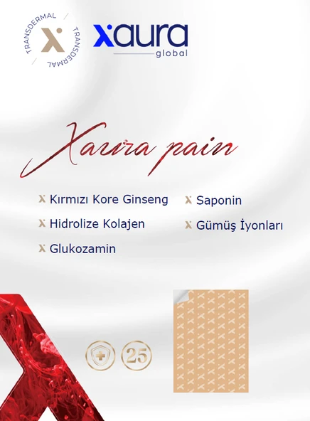 XAURA 3 Adet Pain Global Transdermal Bant Tts - 3