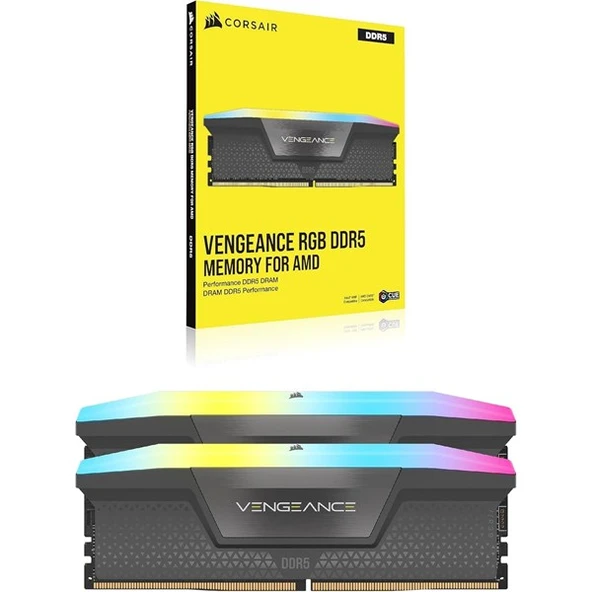 CORSAIR 32GB (2X 16GB) DDR5 6000MHZ CL28 RGB DUAL KIT PC RAM VENGEANCE CMH32GX5M2B6000Z28 - 4