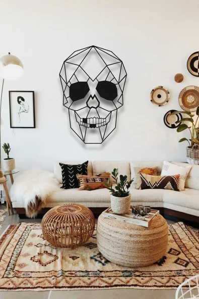 KURUKAFA SKULL METAL DUVAR DEKORU - 4