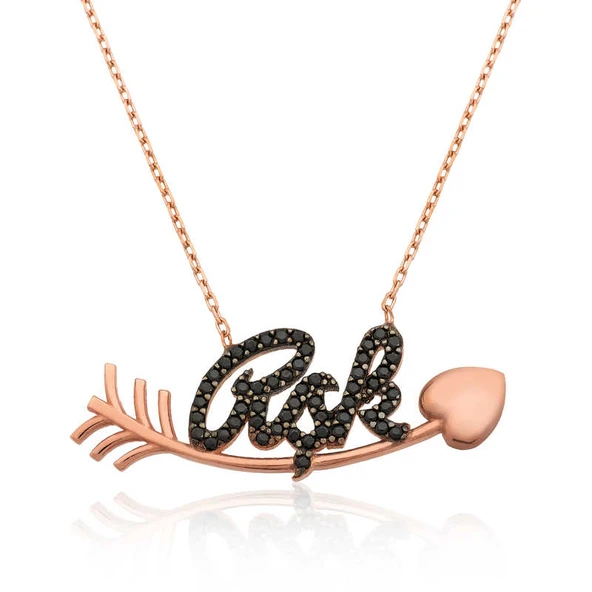 Gümüş Kalbe Giden Aşk Kolye ürün görseli