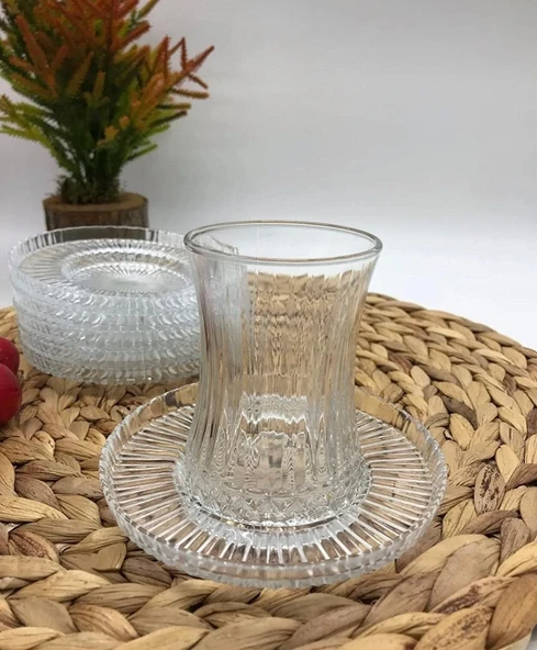 Riva Çay Tabağı 6 lı Tabak - Elysia Çay Bardağı İle Uyumlu - 6