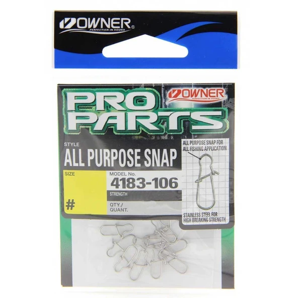 Owner Pro Parts All Purpose Snap ( Kaşık Maket Balık klipsi )