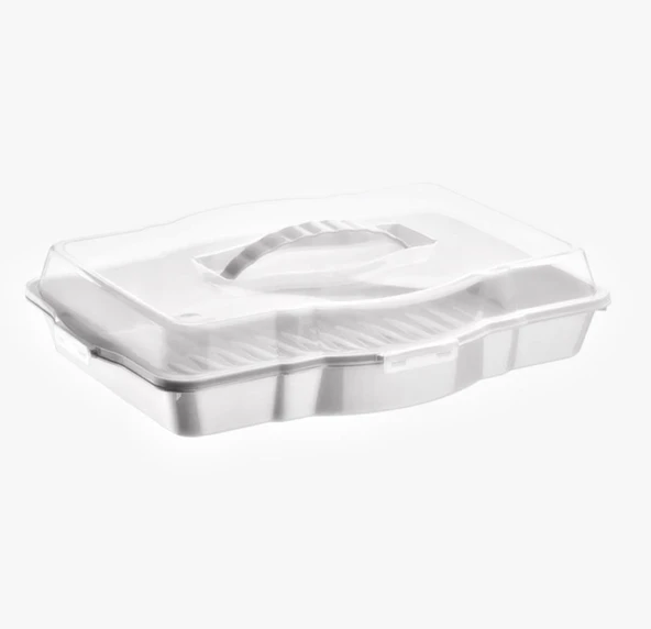 Kek Taşıma Kabı Yuvarlak, Kare, Dikdörtgen Borcam Taşıma Kabı -1104 - Resim 4