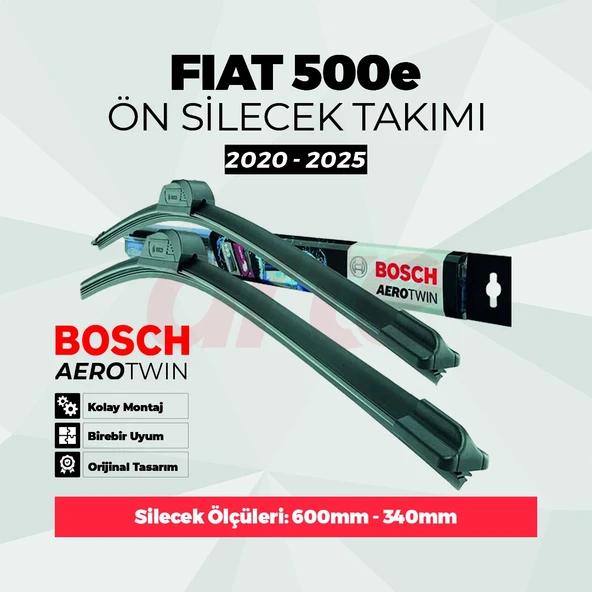 Fiat 500e Bosch Aerotwin Ön Silecek Takımı (2020-2025)