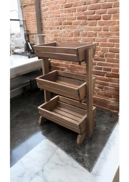 Ahşap Sebzelik Çok Amaçlı Organizer - 3