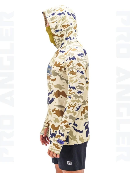 Fujin Pro Angler S24 Buff & Hoodie Natural Camo - 3