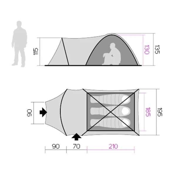 Hannah Arrant 3 Kişilik Comfort Çadır - 5