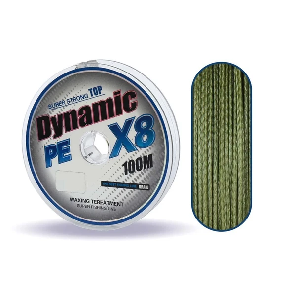 Dynamic PE Braided Line x8 Green İp Olta Misinası 100mt - 2