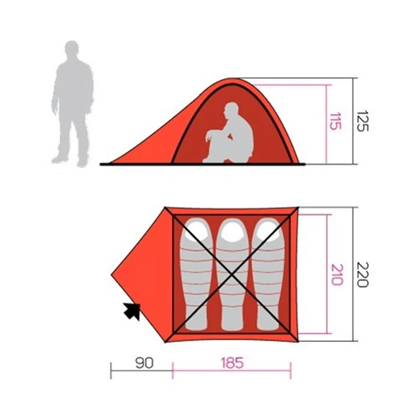 Hannah Tycoon 3 Kişilik Comfort Çadır - 11