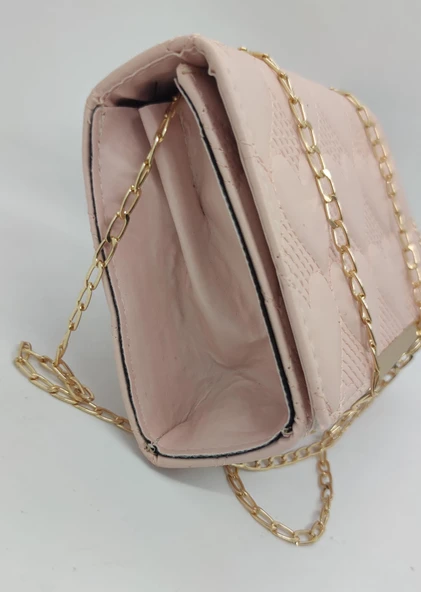 Kapitone Desenli Kalpli Askılı Kol Çantası - Resim 2