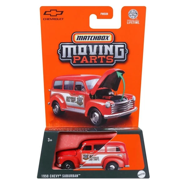 Matchbox 2025 1:64 Arabalar 1950 CHEVY SUBURBAN JBW89