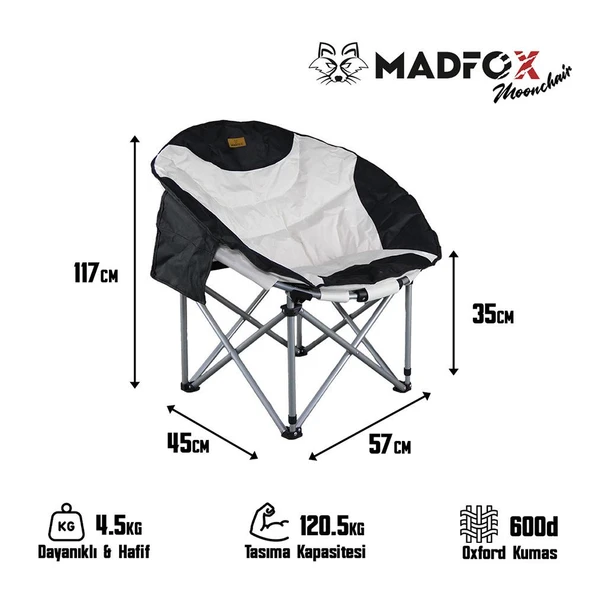 Madfox Moonchair Deluxe Katlanır Kamp Sandalyesi - 8