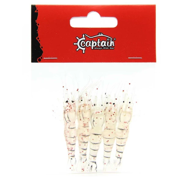 Captain Soft Shrimp 6,5cm Silikon Karides Yem - Resim 3
