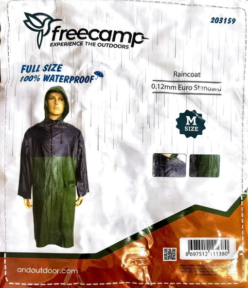 FreeCamp Raincoat 0.12mm Uzun Yağmurluk - 3