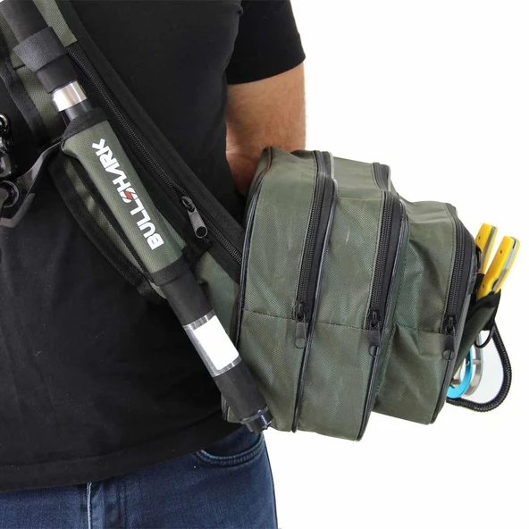 Bullshark Spin ve Lrf Çantası Kamış Takma Bantlı Haki - 5