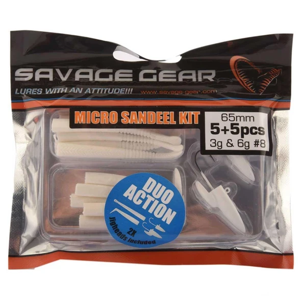 Savage Gear LRF Micro Sandeel Kit 1+1 5+5 Silikon Yem - 3