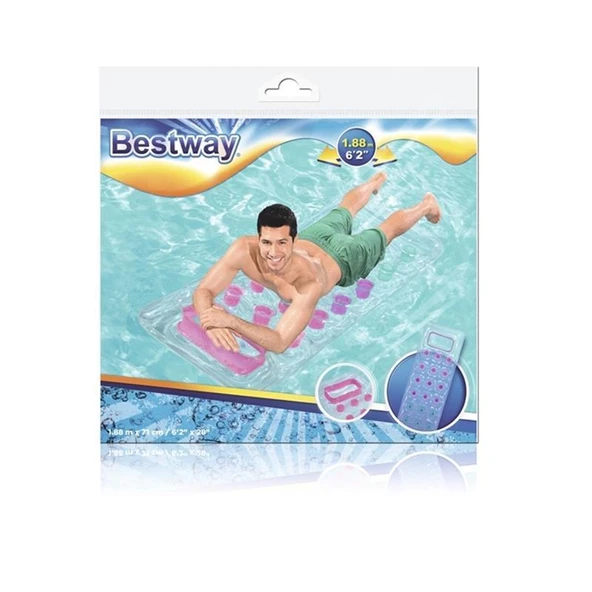 Bestway Fashion Lounge 188 x 71 cm Pencereli Deniz Yatağı - 12