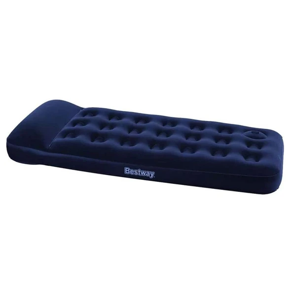 Bestway Pavillo Jr Twin Flocked Air Bed Tek Kişilik Şişme Kamp Yatak Lacivert - 4