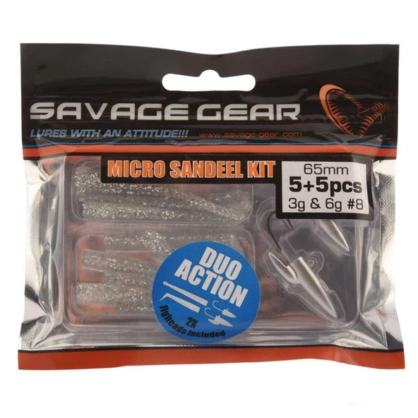 Savage Gear LRF Micro Sandeel Kit 1+1 5+5 Silikon Yem - 6