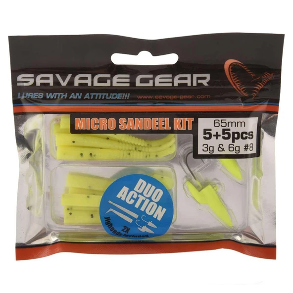 Savage Gear LRF Micro Sandeel Kit 1+1 5+5 Silikon Yem - 4