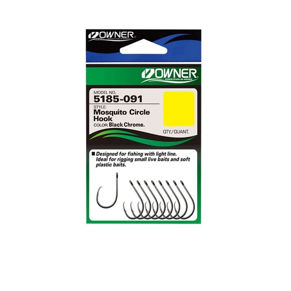 Owner 5185 Mosquito Circle Black Chrome Sinek İğne - Resim 2