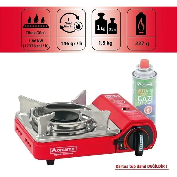 Orcamp Pro Mini Çantalı Kamp Ocağı (Gaz Stop Emniyetli) - Resim 7