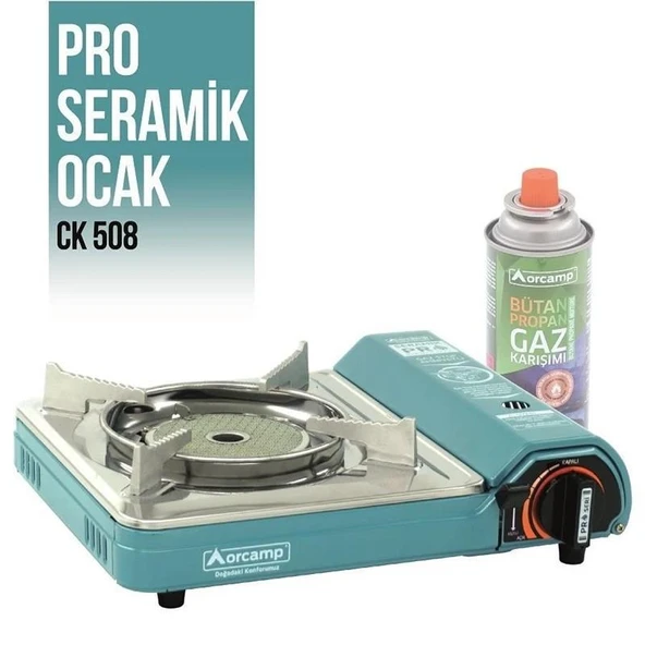 Orcamp Seramik Pro Portatif Ocak (Gaz Stop Emniyetli)