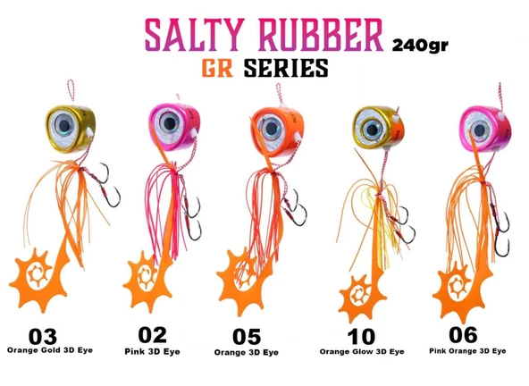 Fujin Salty Rubber 240 gr GR Serisi Tai Rubber Set - 7