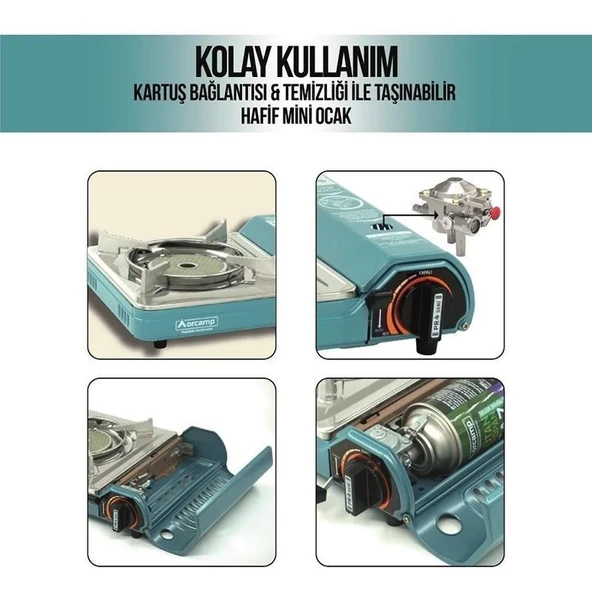 Orcamp Seramik Pro Portatif Ocak (Gaz Stop Emniyetli) - 5
