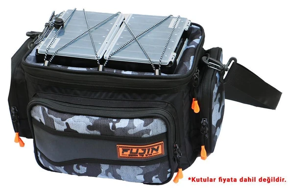 Fujin Black Camo Helper Bag - Balıkçı Çantası - 2
