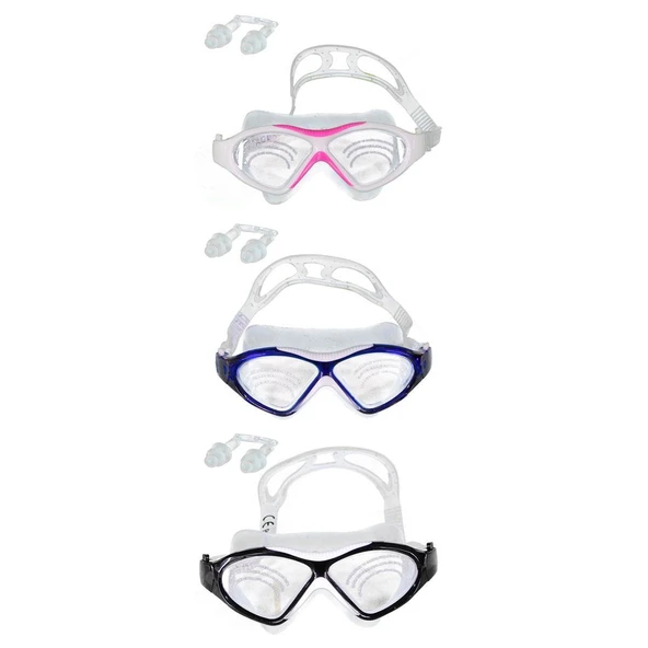 Bermuda Silikon Antifog Sörf Yüzücü Gözlüğü - 4