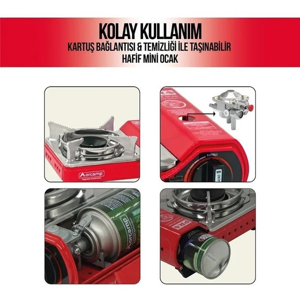 Orcamp Pro Mini Çantalı Kamp Ocağı (Gaz Stop Emniyetli) - Resim 8