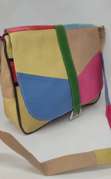 Hakiki Deri Kapitone Model Çapraz Çanta - Resim 2