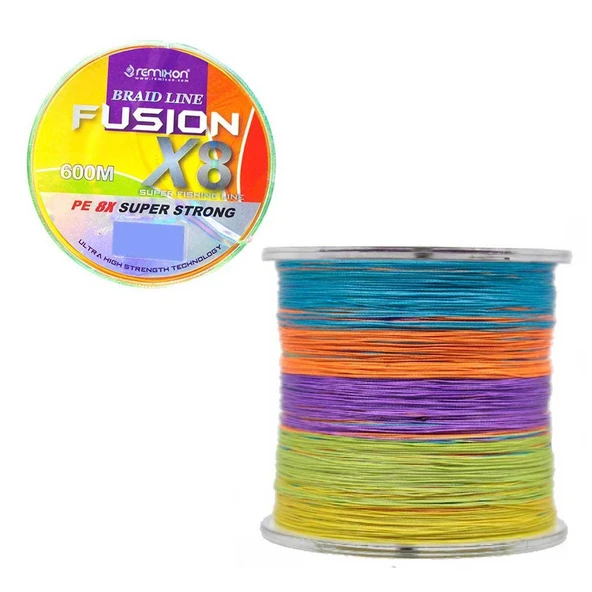 Remixon Fusion x8 MultiColor İp Olta Misinası 600mt - 2